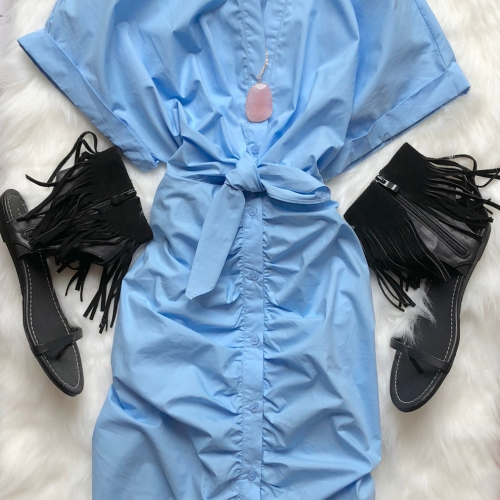 Sexy blue cinch Dress